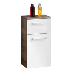 Szafka łazienkowa dolna z szufladą szary dąb + biały A-Vero Fackelmann 82533
