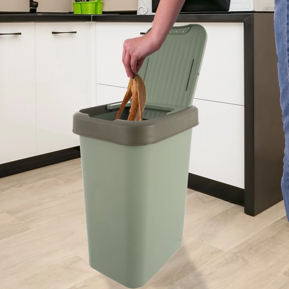 Kosz na śmieci plastikowy zielony 25 l