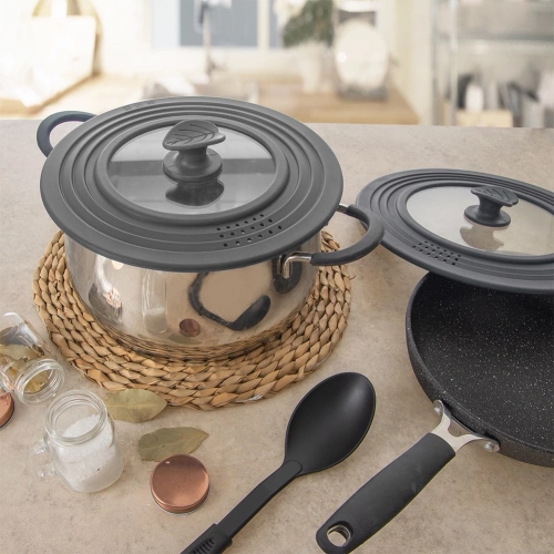 Pokrywka szklana silikonowa uniwersalna 24/26/28 cm