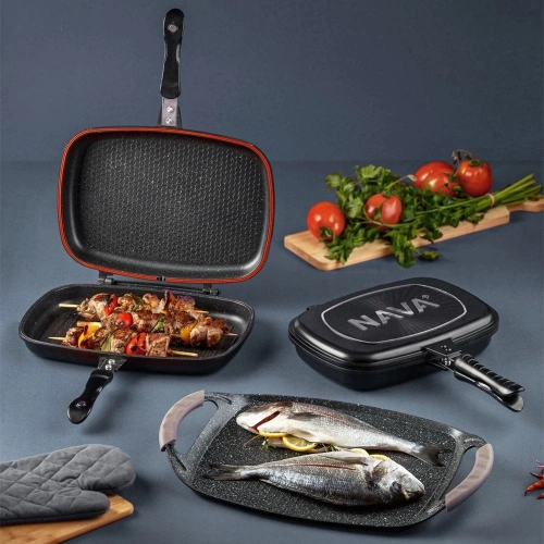 Patelnia do grillowania granitowa dwustronna FUNTZIO 32 cm