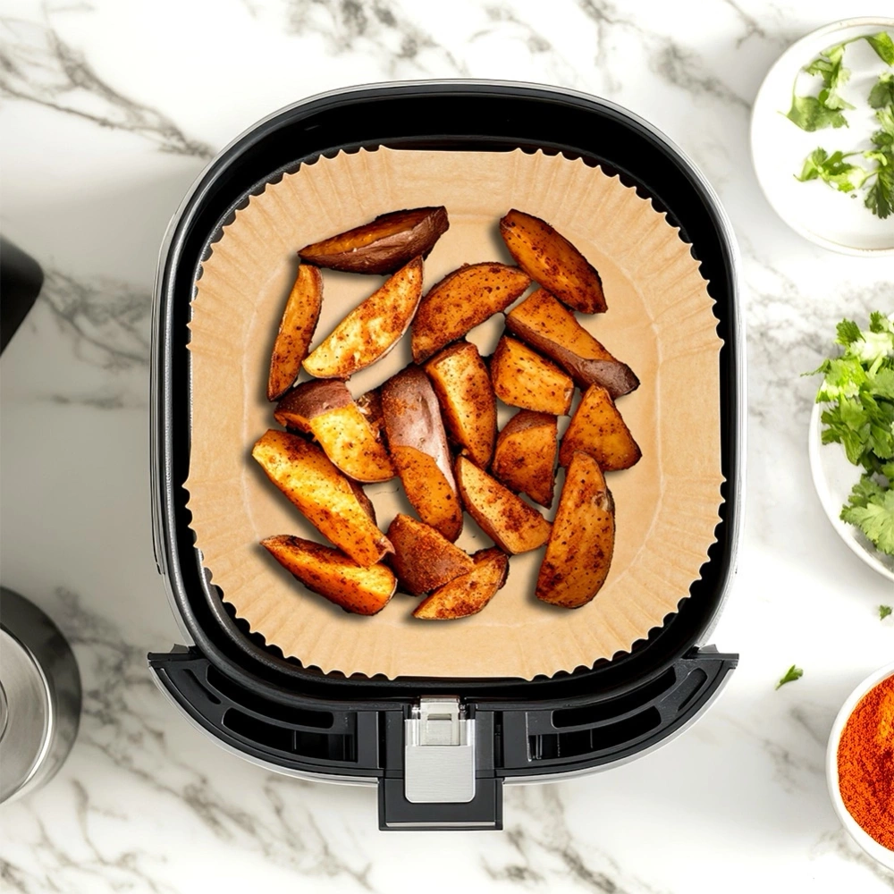 Wkład do frytkownicy Air Fryer beztłuszczowej papierowy kwadratowy 23x23 cm 50 szt.