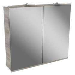 Szafka lustrzana 3D z oświetleniem LED 80 cm szary dąb Lima Fackelmann 84892