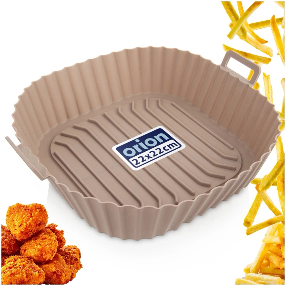 Wkład do frytkownicy Air Fryer beztłuszczowej silikonowy beżowy 22 cm