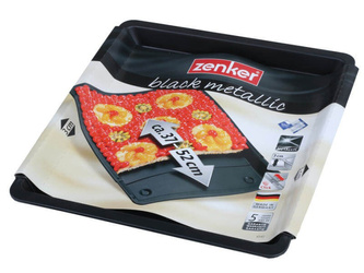 Forma do pieczenia z wysokim brzegiem rozkładaną 37,5-52 cm czarna