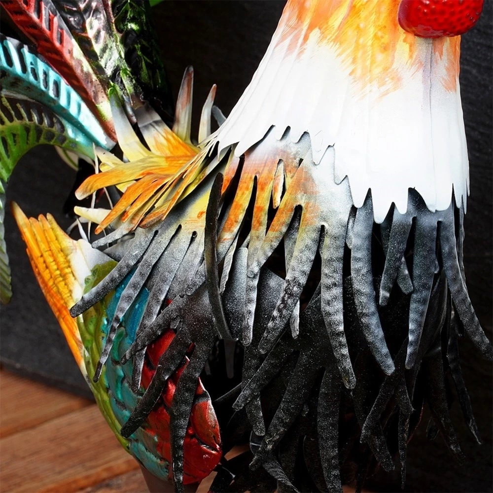 Figurka ogrodowa metalowa kogut 39x12x40 cm