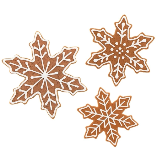 Wykrawacze do ciastek stalowe płatki śniegu 4 szt.