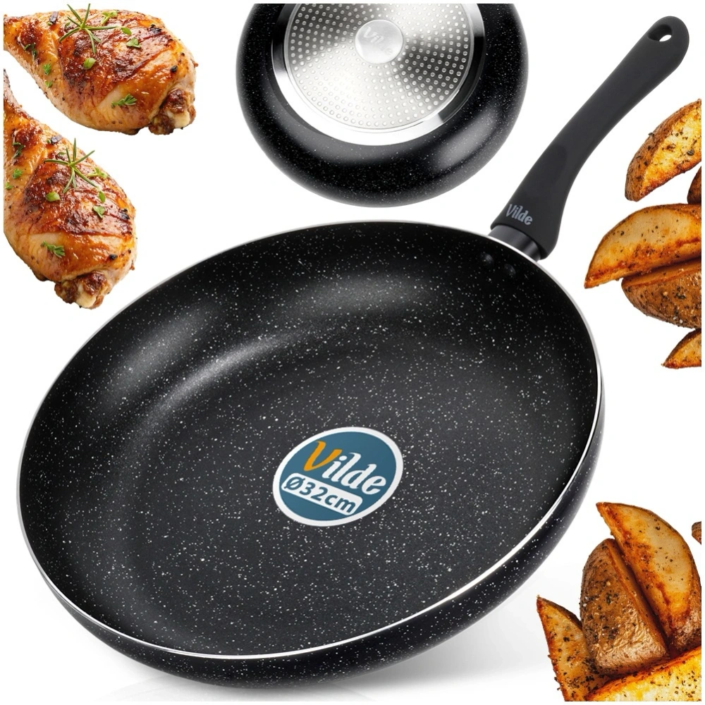 Patelnia granitowa BLACK LINE 32 cm