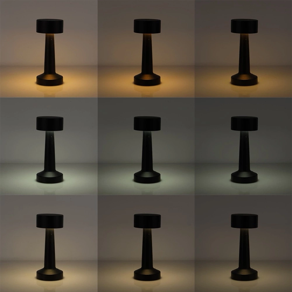 Lampka stołowa czarna 21 LED 21 cm