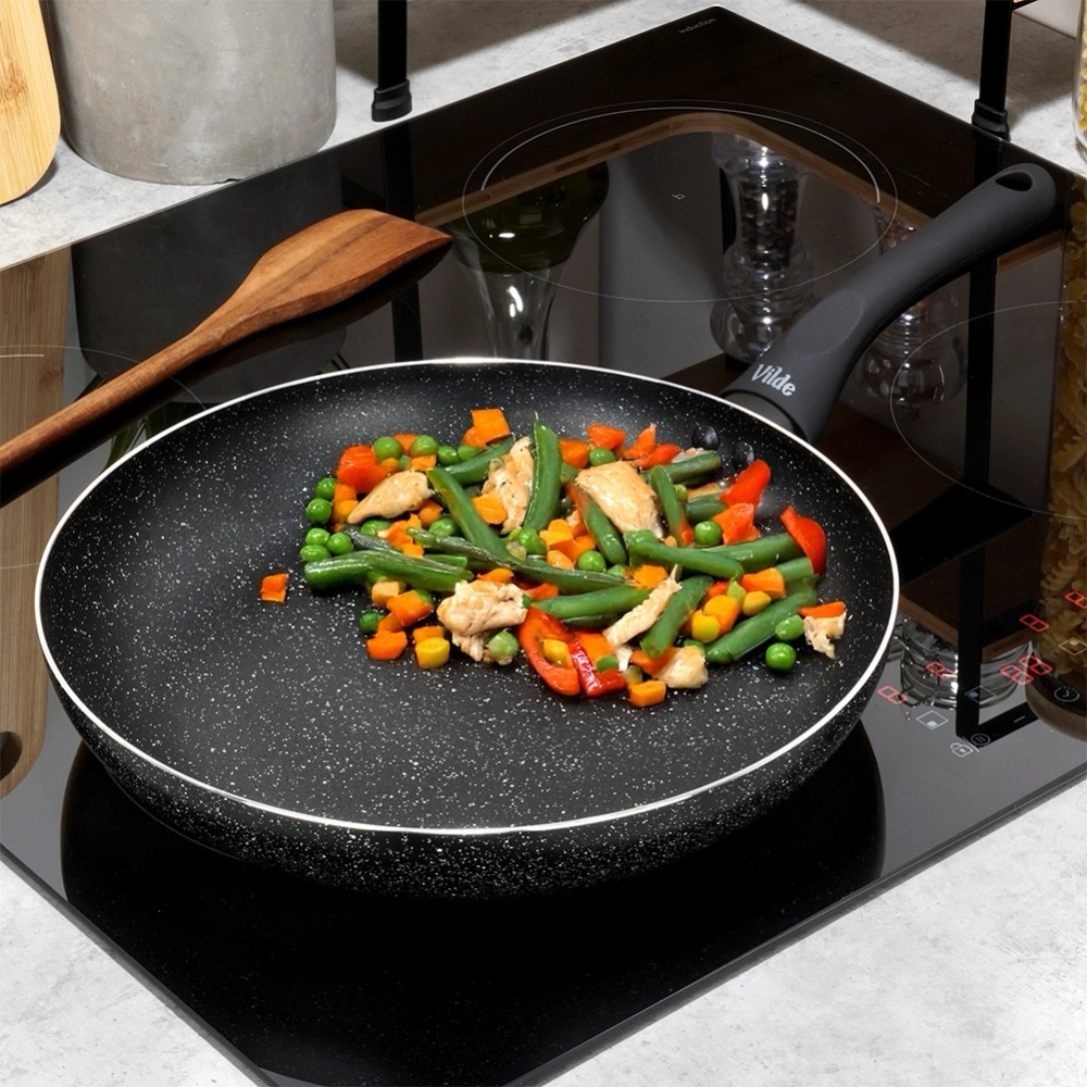 Patelnia granitowa BLACK LINE 28 cm