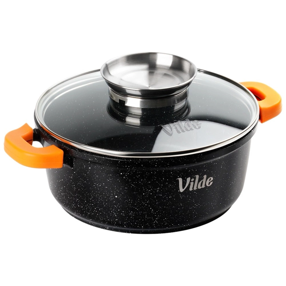 Garnek granitowy ze szklaną pokrywką TERRUNA AROMA 20 cm, 2,1 l