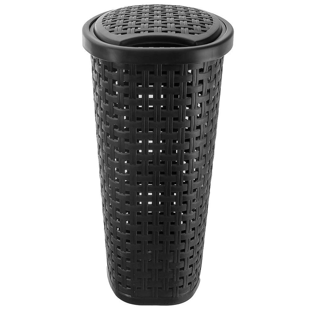 Kosz na pranie plastikowy czarny 45 l