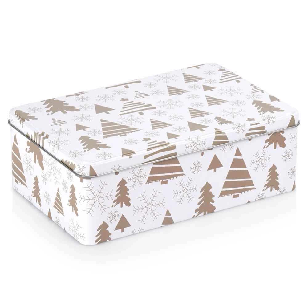 Pojemnik na ciastka metalowy puszka świąteczna 20x13x7 cm