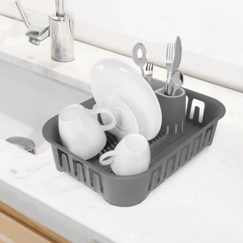 Suszarka na naczynia szara 39x29x11 cm