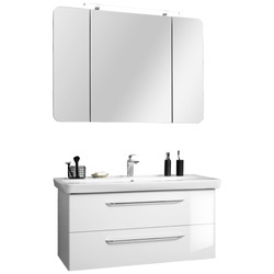 Zestaw mebli łazienkowych szafka pod umywalkę 100 cm biały Milano Fackelmann