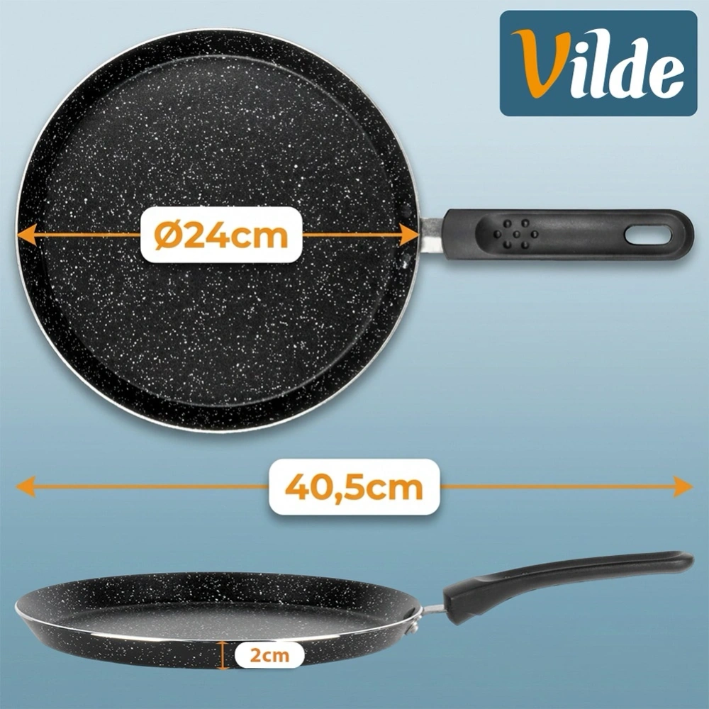 Patelnia do naleśników granitowa BASIC LINE 24 cm