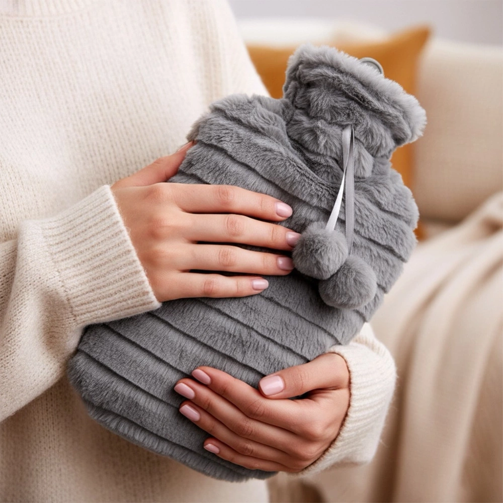 Termofor z pokrowcem szary 2 l