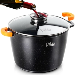 Garnek granitowy ze szklaną pokrywką TERRUNA AROMA 28 cm, 9,7 l