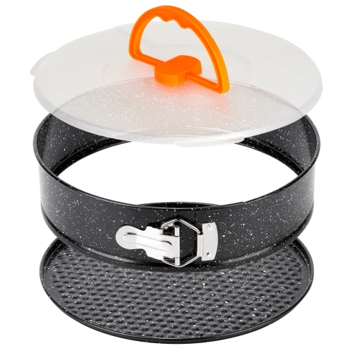 Tortownica rozpinana granitowa z pokrywką 26 cm