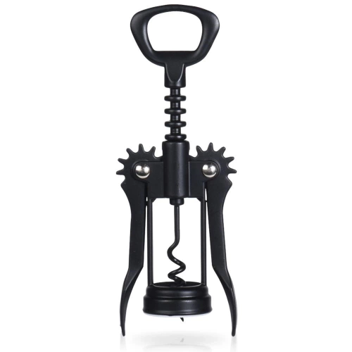 Korkociąg do wina metalowy czarny 16 cm