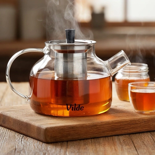Dzbanek z zaparzaczem do herbaty szklany żaroodporny 850 ml