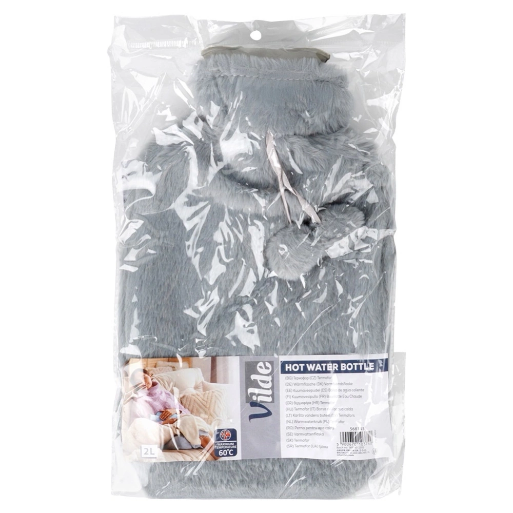 Termofor z pokrowcem szary 2 l