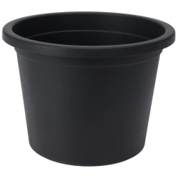 Doniczka ogrodowa plastikowa czarna okrągła 20 cm