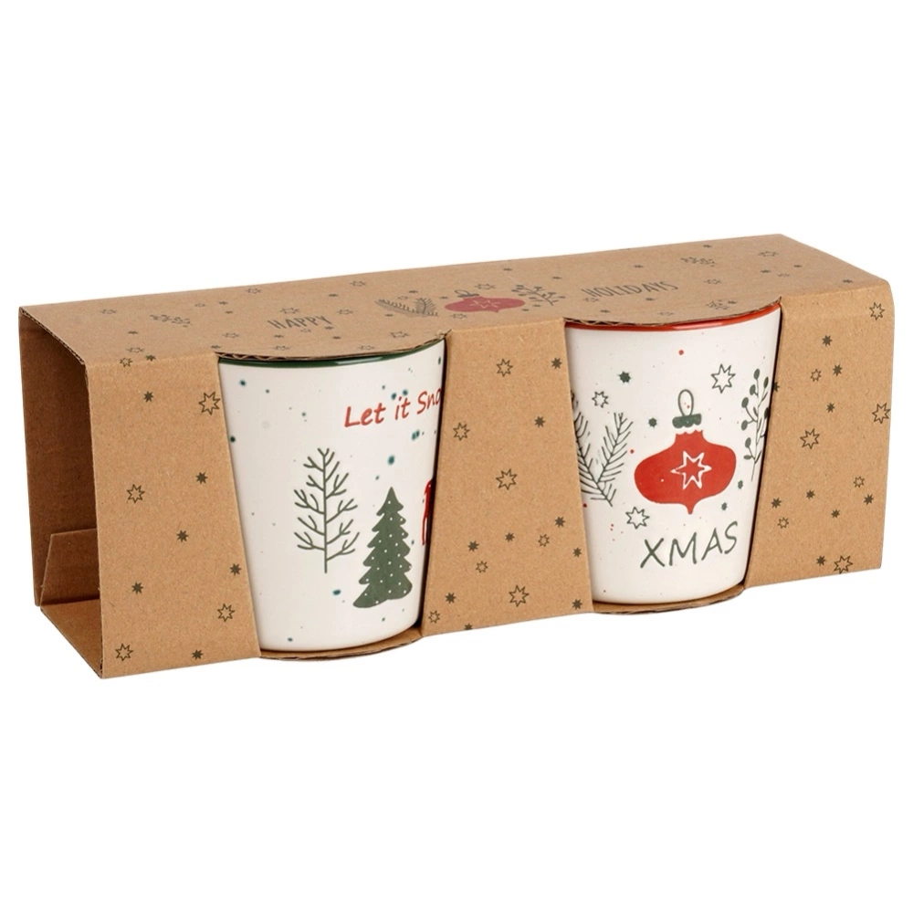 Kubki ceramiczne świąteczne 350 ml 2 szt.