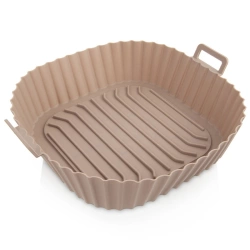 Wkład do frytkownicy Air Fryer beztłuszczowej silikonowy beżowy 22 cm