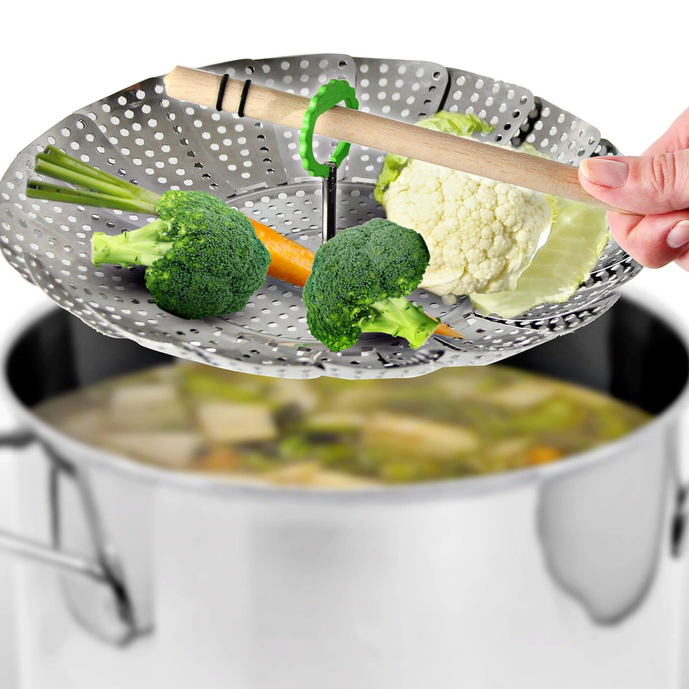 Składany wkład do gotowania na parze – zdrowe gotowanie w kilka minut  FACKELMANN