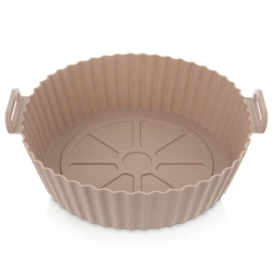 Wkład do frytkownicy Air Fryer beztłuszczowej silikonowy beżowy 23 cm