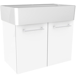 Dwudrzwiowa szafka z umywalką ceramiczną biały Lima Fackelmann