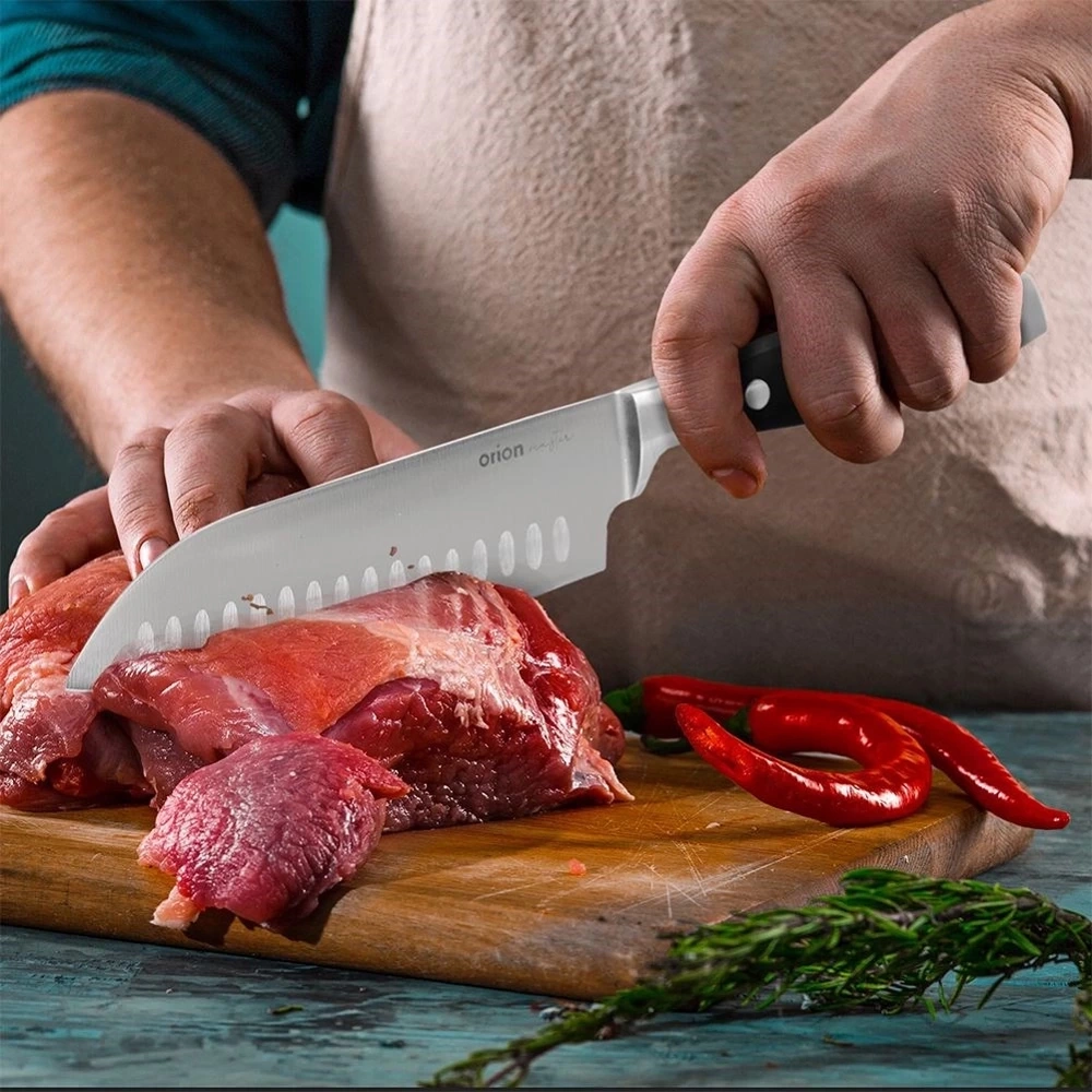 Nóż Santoku stalowy MASTER 33 cm