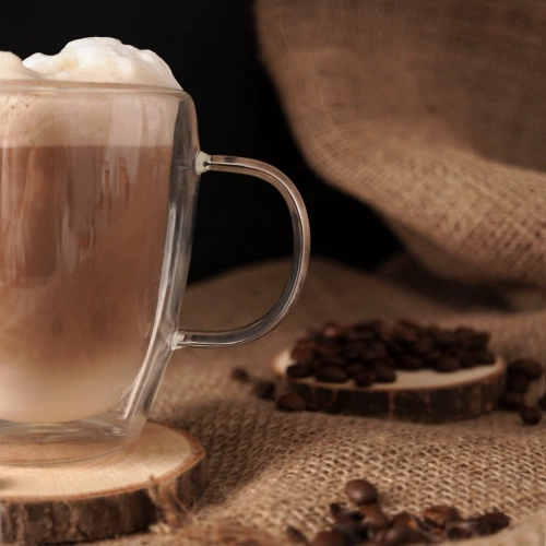 Szklanka termiczna z podwójną ścianką do kawy latte DOUBLE 300 ml