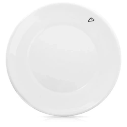 Spodek mały talerzyk ceramiczny biały SERCE 12 cm