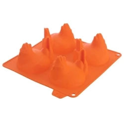 Forma do ciastek i pralin silikonowa pomarańczowa kurka SILLINIE