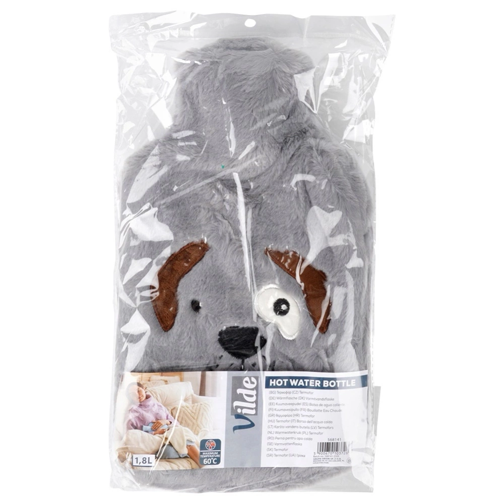 Termofor w pokrowcu szary pies 1,8 l