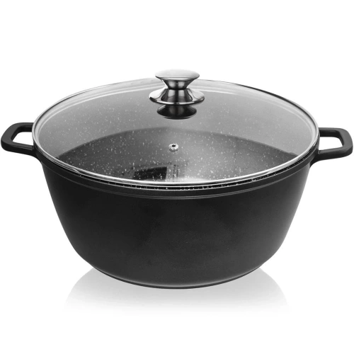 Garnek granitowy z pokrywką GRANDE 32 cm, 9,7 l