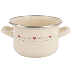 Garnek emaliowany kremowy TONCA 16 cm, 1,4 l