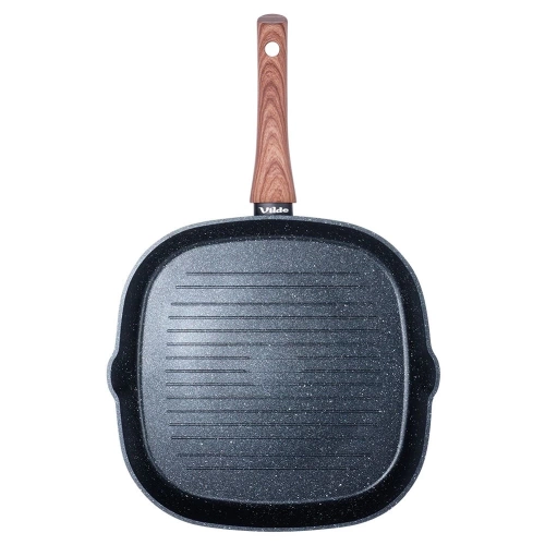Patelnia do grillowania granitowa kwadratowa BLACK&WOOD 28x28 cm