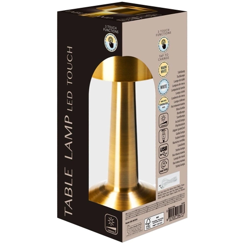 Lampka stołowa złota 21 LED 21 cm