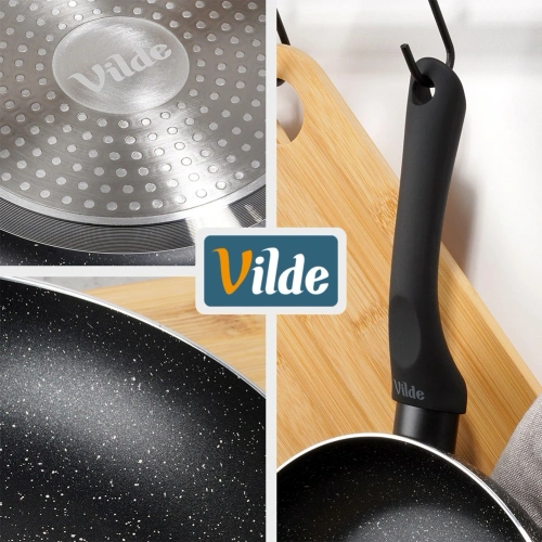 Patelnia granitowa BLACK LINE 24 cm