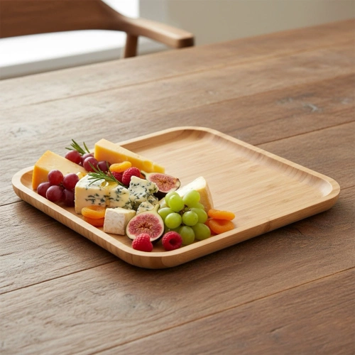 Taca do serwowania drewniana 30x30 cm