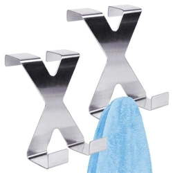 Wieszak na drzwi stalowy podwójny 2 szt.