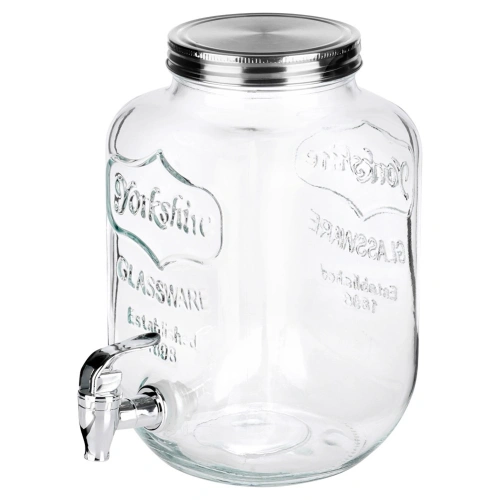 Słój do napojów z kranikiem szklany 4 l