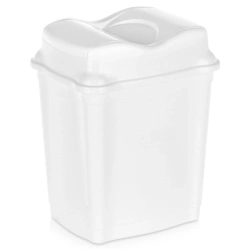 Kosz na śmieci plastikowy biały 9 l
