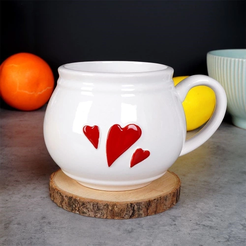 Kubek ceramiczny SERCE 430 ml