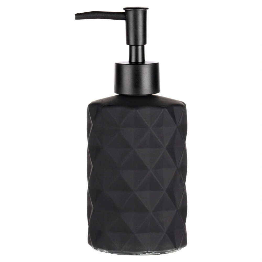 Dozownik do mydła szklany czarny 330 ml