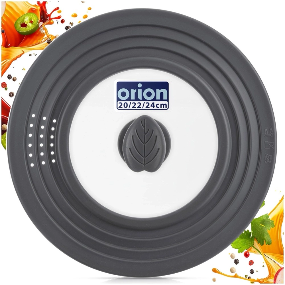 Pokrywka szklana silikonowa uniwersalna 20/22/24 cm