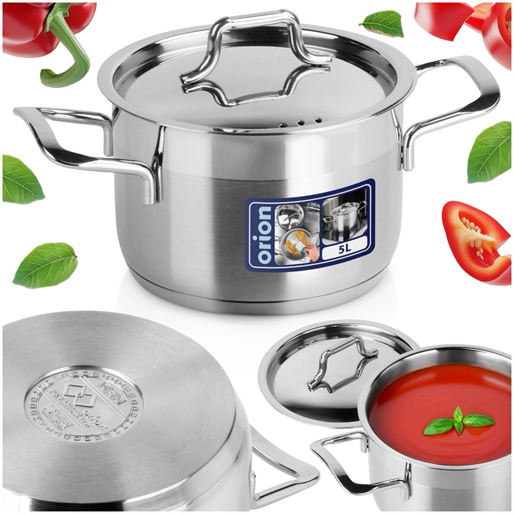 Garnek stalowy z pokrywką ANETT 14 cm, 1,5 l
