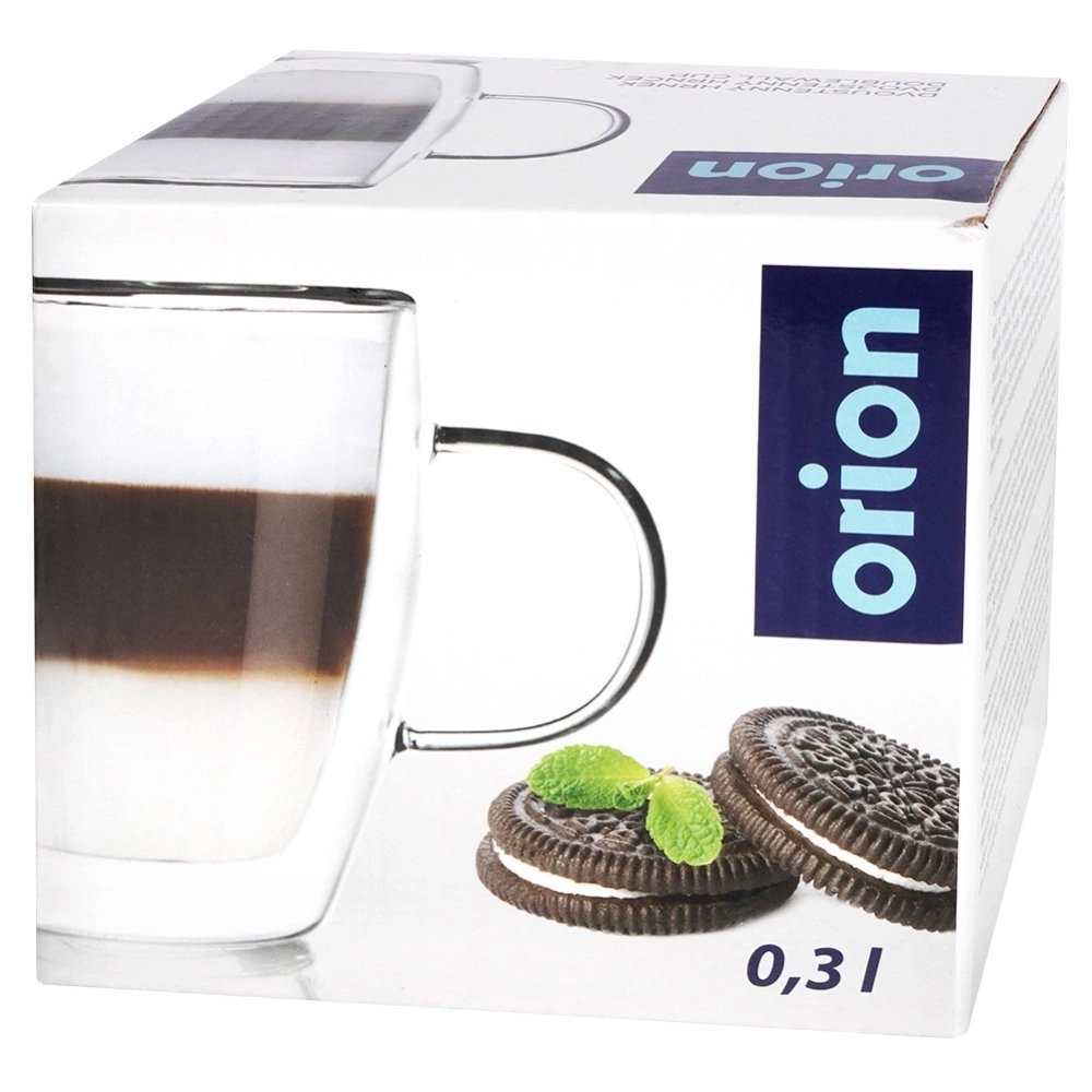 Szklanka termiczna z podwójną ścianką do kawy latte DOUBLE 300 ml